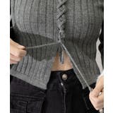 ファー襟 レースアップニットトップス配色 | SUNSHINE CLOSET | 詳細画像20