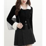 ファー襟 レースアップニットトップス配色 | SUNSHINE CLOSET | 詳細画像5