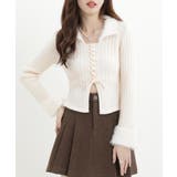 ファー襟 レースアップニットトップス配色 | SUNSHINE CLOSET | 詳細画像6