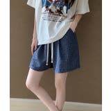 パジャマズボン 薄手部屋着ボトムスゆったりショーパンチェック柄ハーフパンツ 迷彩… | SUNSHINE CLOSET | 詳細画像2