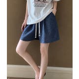パジャマズボン 薄手部屋着ボトムスゆったりショーパンチェック柄ハーフパンツ 迷彩… | SUNSHINE CLOSET | 詳細画像3