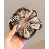 ワンポイントロゴヘアゴム韓国風ボリュームシュシュ おしゃれ秋冬ヘアアクセサリー人… | SUNSHINE CLOSET | 詳細画像10