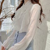 フリルブラウス 長袖 シアートップス上品 | ANGELCLOSET | 詳細画像12