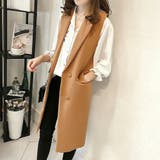 ロングジレ レディース ロングベスト韓国 | SUNSHINE CLOSET | 詳細画像1 
