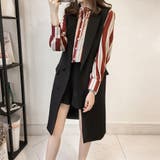ロングジレ レディース ロングベスト韓国 | SUNSHINE CLOSET | 詳細画像5 