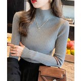 ボトルネックリブニットトップスレディース | SUNSHINE CLOSET | 詳細画像1