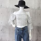 シャーリング オフショルダー トップス | ANGELCLOSET | 詳細画像7