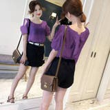 前後2way シフォン ブラウス 半袖 | ANGELCLOSET | 詳細画像7