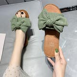 ミントグリーン | リボンサンダル レディース ぺたんこ | SUNSHINE CLOSET