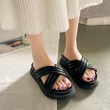 クロス*ブラック | 厚底サンダルレディースクロスサンダル | SUNSHINE CLOSET