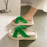 クロス*グリーン | 厚底サンダルレディースクロスサンダル | SUNSHINE CLOSET