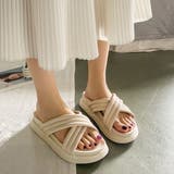 クロス*アイボリー | 厚底サンダルレディースクロスサンダル | SUNSHINE CLOSET