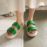 一字*グリーン | 厚底サンダルレディースクロスサンダル | SUNSHINE CLOSET