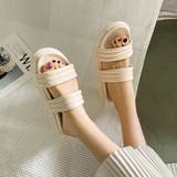 一字*アイボリー | 厚底サンダルレディースクロスサンダル | SUNSHINE CLOSET
