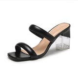 グリーン | クリアヒールサンダル ミュールレディース | SUNSHINE CLOSET