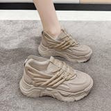 ベージュ | ダッドスニーカー 厚底 レディース 韓国 | SUNSHINE CLOSET