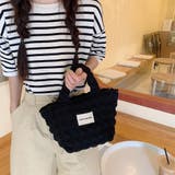 ブラック | ミニトートバッグ ポップコーン軽量バッグ | SUNSHINE CLOSET