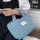 くすみブルー | ミニトートバッグ ポップコーン軽量バッグ | SUNSHINE CLOSET