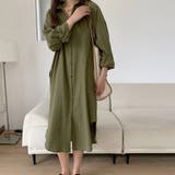 カーキ色 | シャツ ワンピース シャツワンピ | ANGELCLOSET