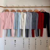 タイトニット Vネック レディース 韓国 | SUNSHINE CLOSET | 詳細画像2