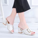 アイボリー | チャンキーヒール オープントゥ サンダル | SUNSHINE CLOSET