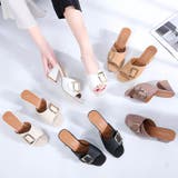 チャンキーヒール オープントゥ サンダル | SUNSHINE CLOSET | 詳細画像3