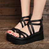 厚底サンダル クロスストラップサンダル夏 | SUNSHINE CLOSET | 詳細画像3