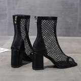 メッシュ ブーツサンダル 夏 太めヒール | SUNSHINE CLOSET | 詳細画像15