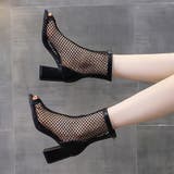 メッシュ ブーツサンダル 夏 太めヒール | SUNSHINE CLOSET | 詳細画像6