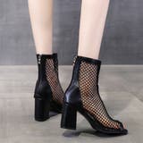 メッシュ ブーツサンダル 夏 太めヒール | SUNSHINE CLOSET | 詳細画像7