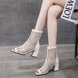 メッシュ ブーツサンダル 夏 太めヒール | SUNSHINE CLOSET | 詳細画像9