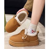 厚底ムートンブーツ 裏起毛ショートブーツ | SUNSHINE CLOSET | 詳細画像1