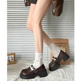 ダブルベルト厚底ローファー 韓国風美脚靴 | SUNSHINE CLOSET | 詳細画像10 