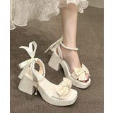 レディース 大人可愛い チャンキーヒールサンダル | SUNSHINE CLOSET | 詳細画像6 