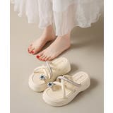 レディース ビジュー付きミュールサンダル疲れにくい お花モチーフサマーサンダル軽… | SUNSHINE CLOSET | 詳細画像10 