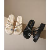 レディース ビジュー付きミュールサンダル疲れにくい お花モチーフサマーサンダル軽… | SUNSHINE CLOSET | 詳細画像16 