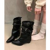レディースバックルベルトミドルブーツ Y2Kルーズブーツ 走れるカバーブーツ履き… | SUNSHINE CLOSET | 詳細画像10