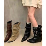 レディースバックルベルトミドルブーツ Y2Kルーズブーツ 走れるカバーブーツ履き… | SUNSHINE CLOSET | 詳細画像13