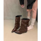 レディースバックルベルトミドルブーツ Y2Kルーズブーツ 走れるカバーブーツ履き… | SUNSHINE CLOSET | 詳細画像15