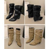 レディースバックルベルトミドルブーツ Y2Kルーズブーツ 走れるカバーブーツ履き… | SUNSHINE CLOSET | 詳細画像26