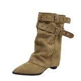 レディースバックルベルトミドルブーツ Y2Kルーズブーツ 走れるカバーブーツ履き… | SUNSHINE CLOSET | 詳細画像32