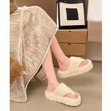 柔らかボア厚底フラットシューズ大人可愛い レディース秋冬室内履きスリッパ あった… | SUNSHINE CLOSET | 詳細画像4