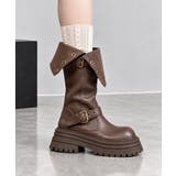 レディースヴィンテージ風折り返しブーツボリュームソール靴ラウンドトゥ 防寒シュー… | SUNSHINE CLOSET | 詳細画像17
