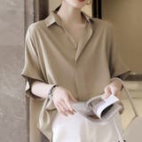 スキッパーシャツ シフォンシャツブラウス | ANGELCLOSET | 詳細画像1