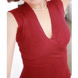 Vネックリブニットトップス サマーニット | SUNSHINE CLOSET | 詳細画像10 