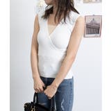 Vネックリブニットトップス サマーニット | SUNSHINE CLOSET | 詳細画像11 