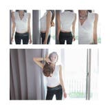 Vネックリブニットトップス サマーニット | SUNSHINE CLOSET | 詳細画像5 