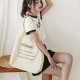 アイボリー(赤文字) | エコバッグ キャンパスバッグ シンプル | SUNSHINE CLOSET