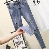 ダメージジーンズデニムスキニーパンツ 春 春服 | ANGELCLOSET | 詳細画像3