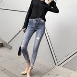 ダメージジーンズデニムスキニーパンツ 春 春服 | ANGELCLOSET | 詳細画像5